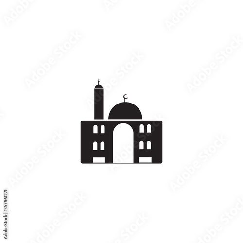 taj mahal icon vector illustration on white background.