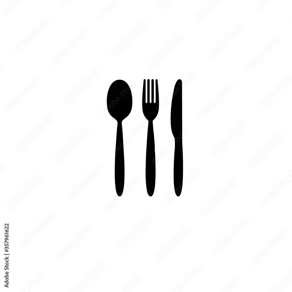 Set of fork spoon and knife, vector illustration on white background. Set of fork spoon and knife, vector illustration on white background.