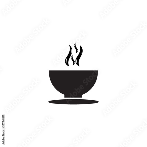 Hot soup bowl icon vektor illustration, on white background.
