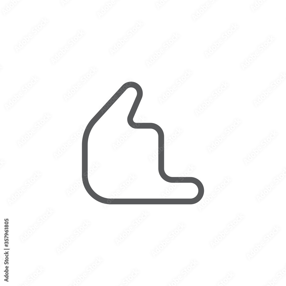Hand call gesture vector icon symbol isolated on white background Hand call gesture vector icon symbol isolated on white background