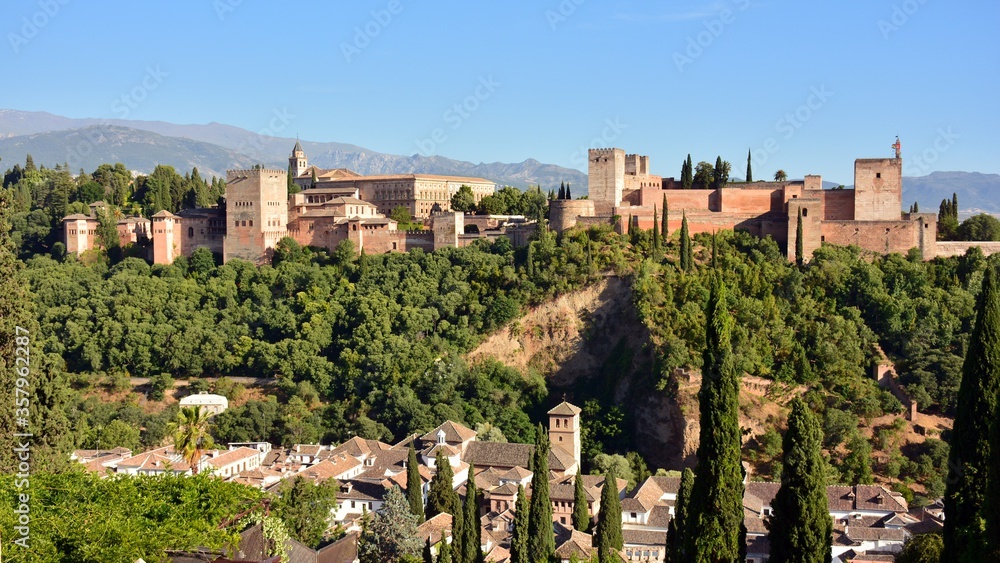 La Alhambra de Granada desde el mirador de san Nicolás