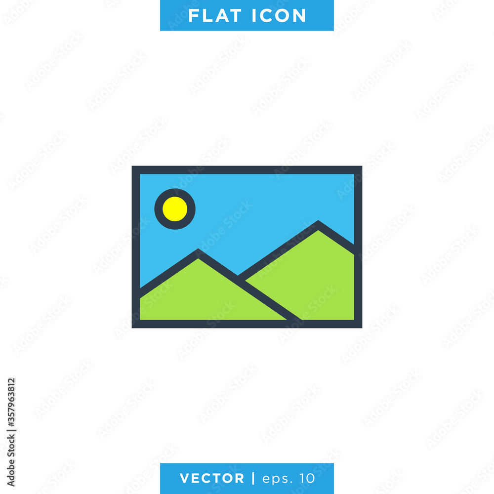 Picture, Photo Gallery Icon Design Template. Picture, Photo Gallery Icon Design Template.