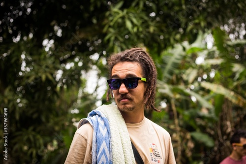 young black man in sunglasses