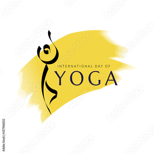 Vector illustration of international yoga day.