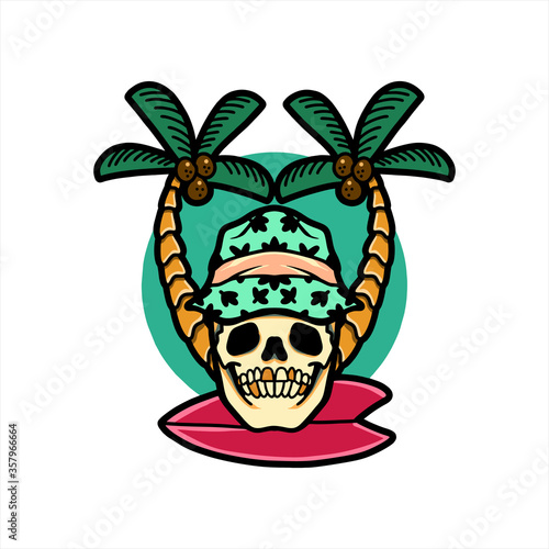 skull summer design for merchandise