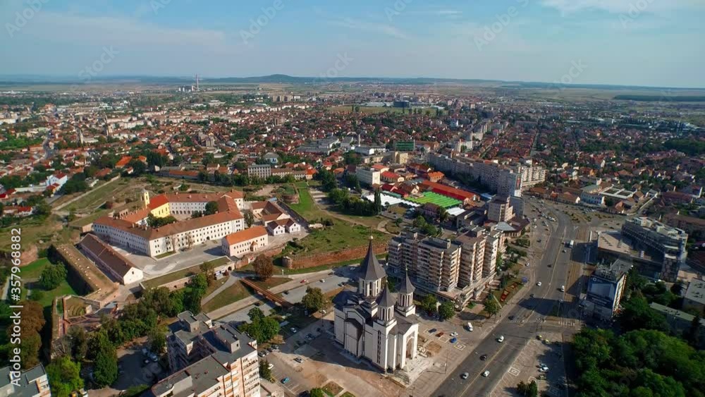 Historical City of Oradea Romania Aerial Drone View Historical City of Oradea Romania Aerial Drone View