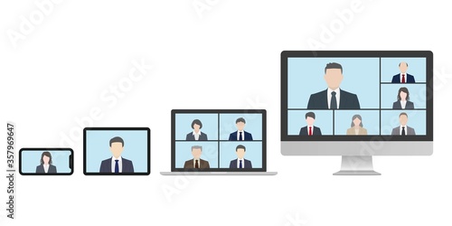 ビジネスパーソンのビデオチャット