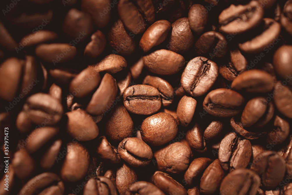 Naklejka premium Grãos de café