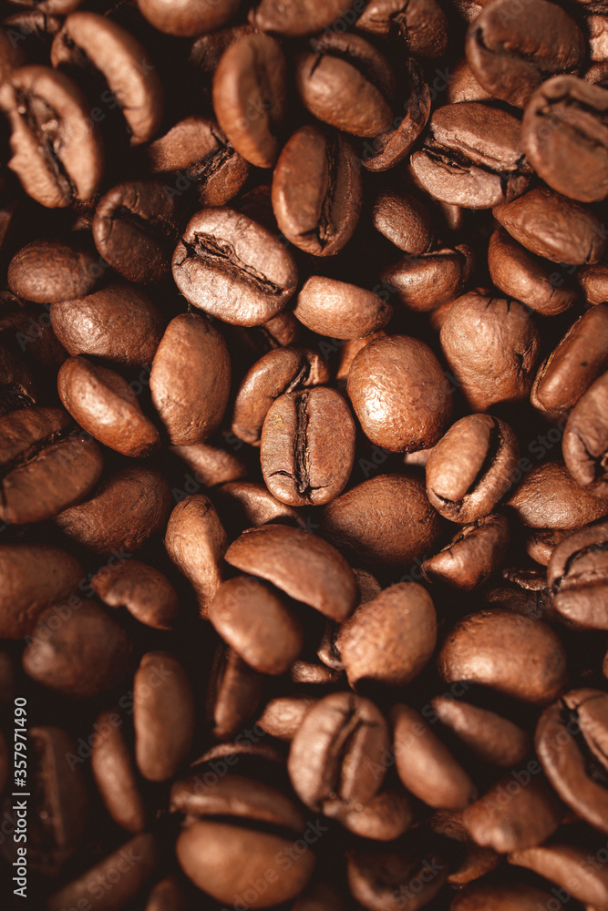 Naklejka premium Grãos de café