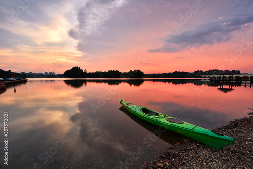 Sunset in Putrajaya wetland park, malaysia