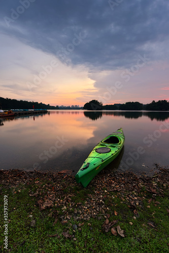Sunset in Putrajaya wetland park, malaysia