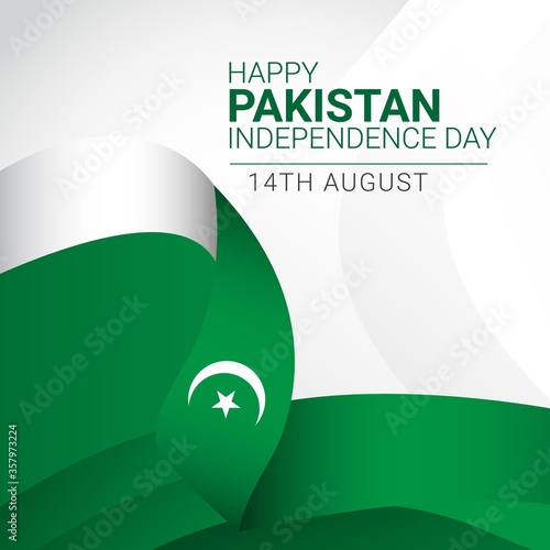 pakistan independence day vector template. photo