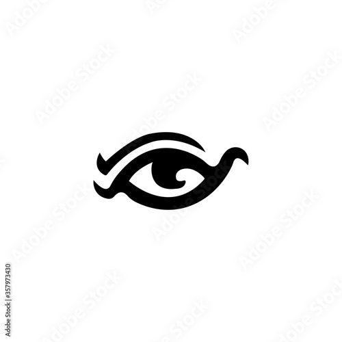 Single continuous one line art female watch eye.