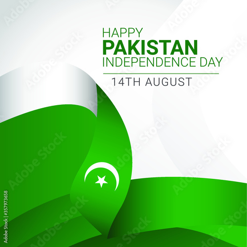pakistan independence day vector template.