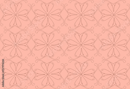 Seamless pattern design with floral background elements, beautiful ornaments