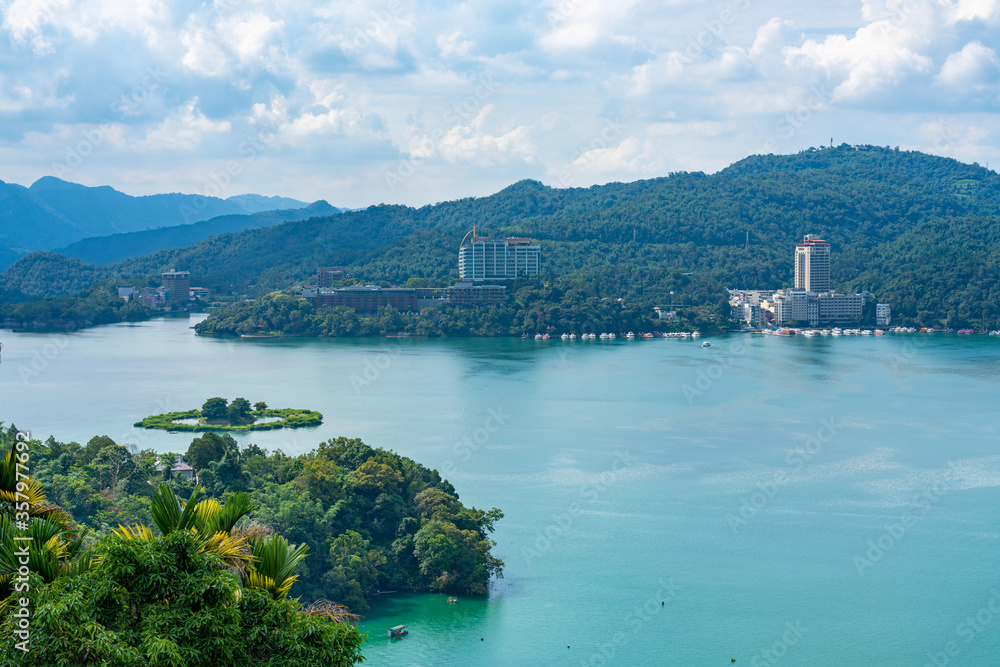Sun Moon Lake National Scenic Area in Yuchi Township, Nantou County. The largest body of water in Taiwan