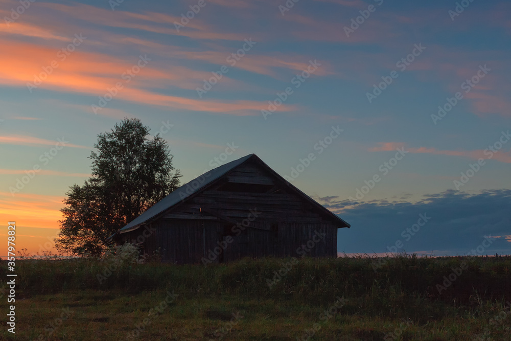 Old Barn House In The Sunset Old Barn House In The Sunset