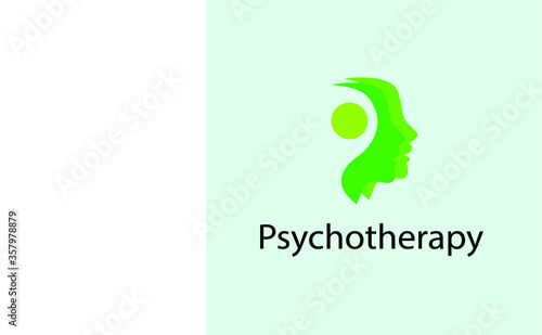 Modern head logo of Psychology. Profile Human. Creative style. Logotype in vector. Design concept. Brand company