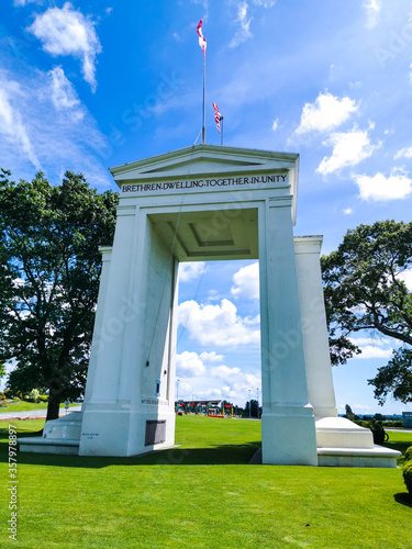 Canada and USA Border Services Peace Arch