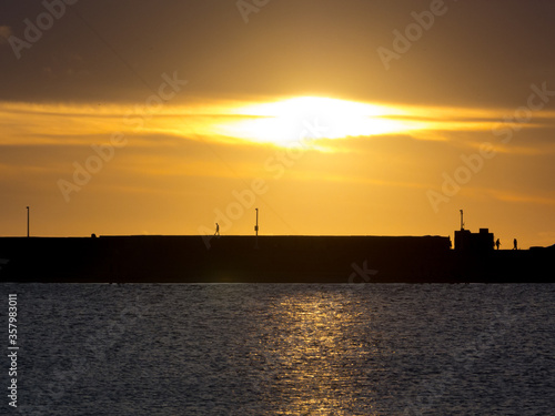 Sunset in the harbor