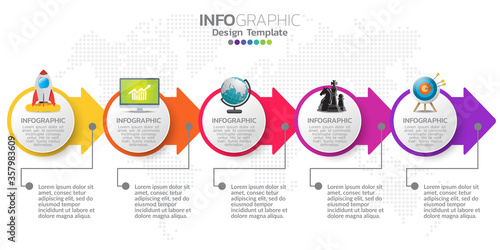 Timeline infographic design vector and icons can be used for workflow layout, diagram, report, web design. Business concept with options, steps or processes.