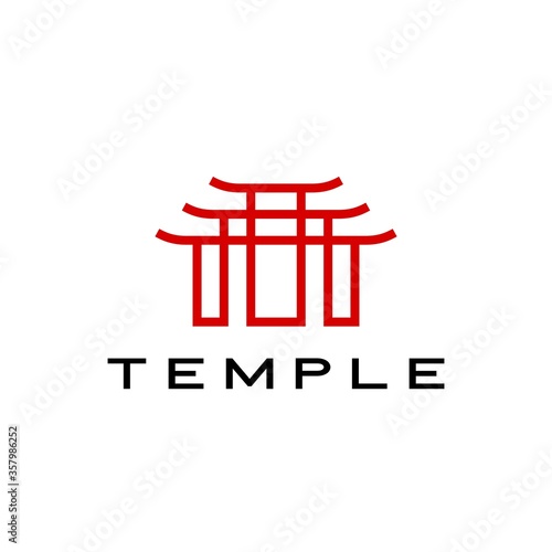 temple logo vector icon illustration