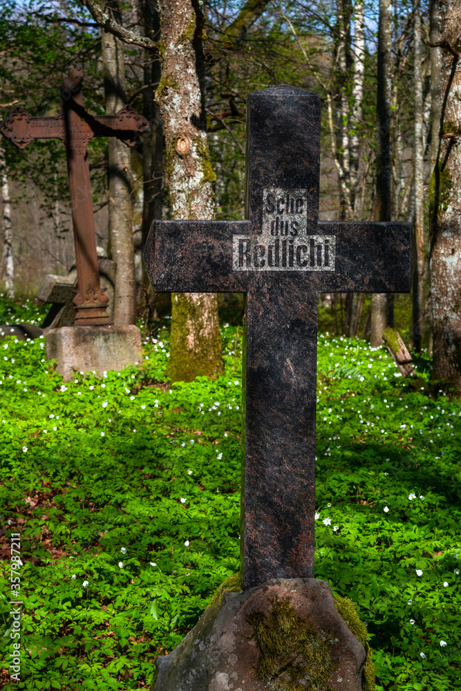 Old cemetery with crosses Old cemetery with crosses