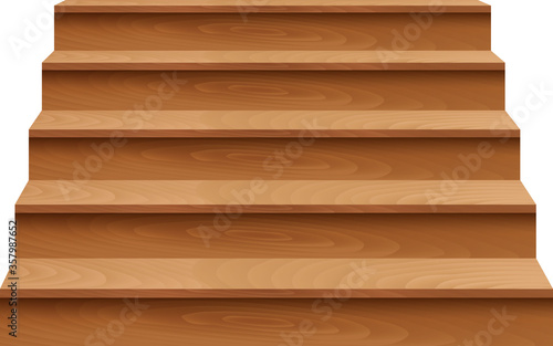 wooden staircase in the white room