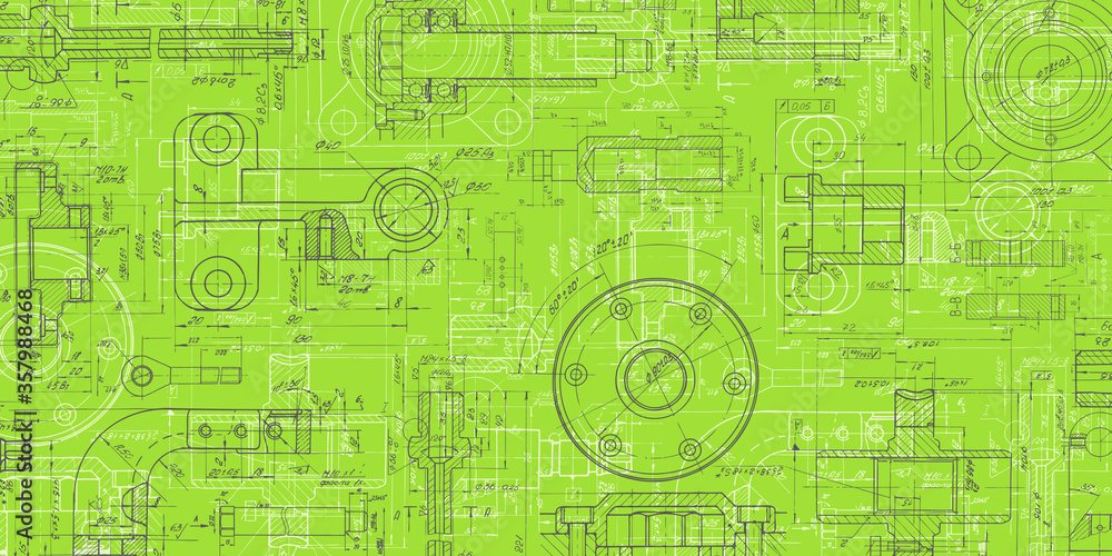 Mechanical scheme, vector engineering drawing.Technical drawing background .Locksmith plan drawing .Vector illustration. Mechanical scheme, vector engineering drawing.Technical drawing background .Locksmith plan drawing .Vector illustration.