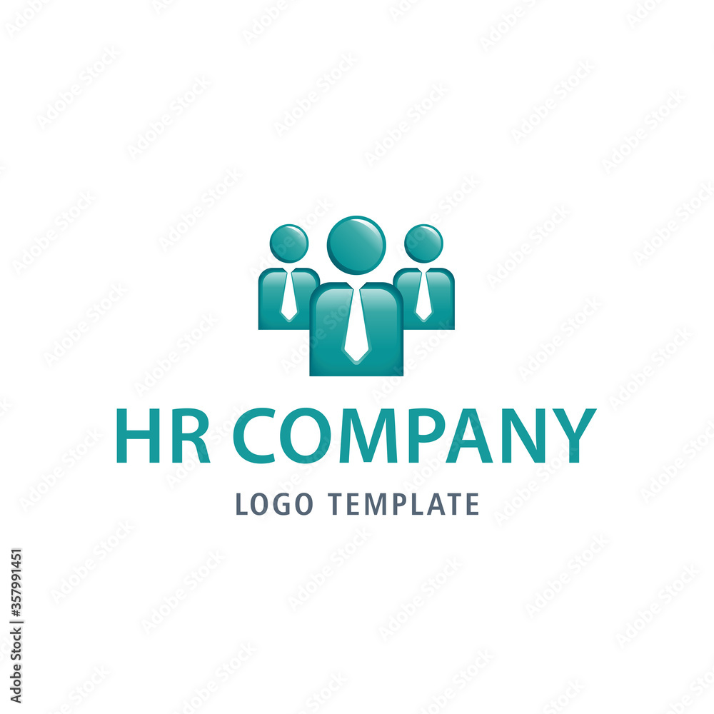 Working team, manager, community or hr-company - business people icon silhouette - vector logo template Working team, manager, community or hr-company - business people icon silhouette - vector logo template