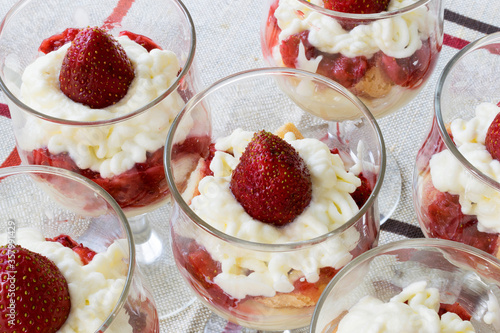 dessert with fresh strawberry