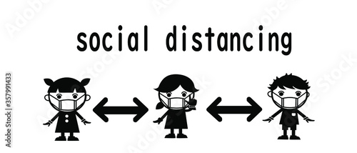 コロナ感染症の非常時：子供のマスク着用とソーシャルディスタンス