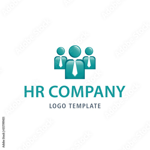 Working team  manager  community or hr-company - business people icon silhouette - vector logo template