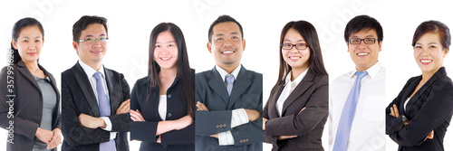 Group of Asian business people
