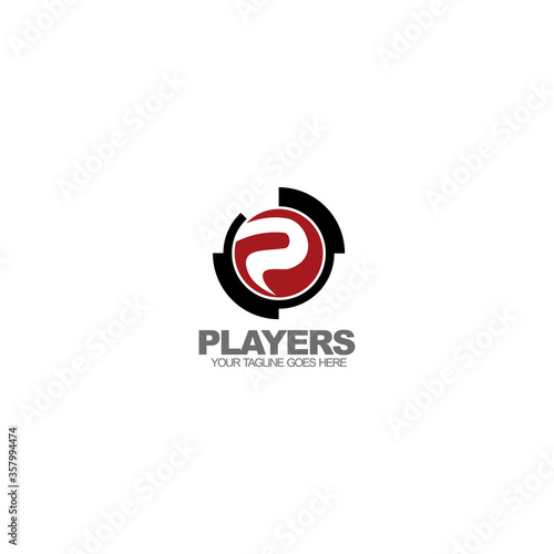 Free Download Letter P Initial Players company logo design - GFXLoad