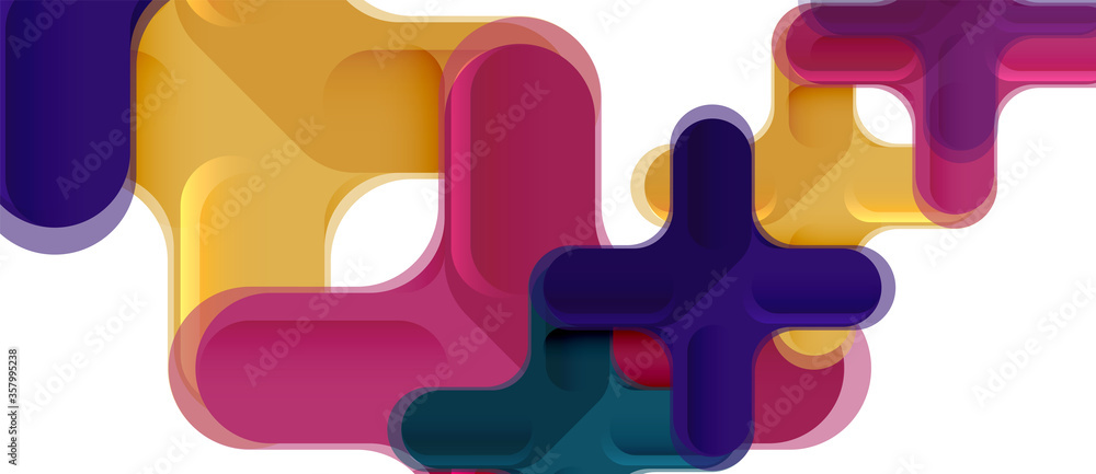 Glossy multicolored plastic style cross composition, x shape design, techno geometric modern abstract background. Trendy abstract layout template Glossy multicolored plastic style cross composition, x shape design, techno geometric modern abstract background. Trendy abstract layout template