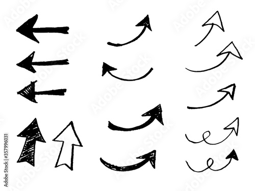 手描きの矢印コレクション