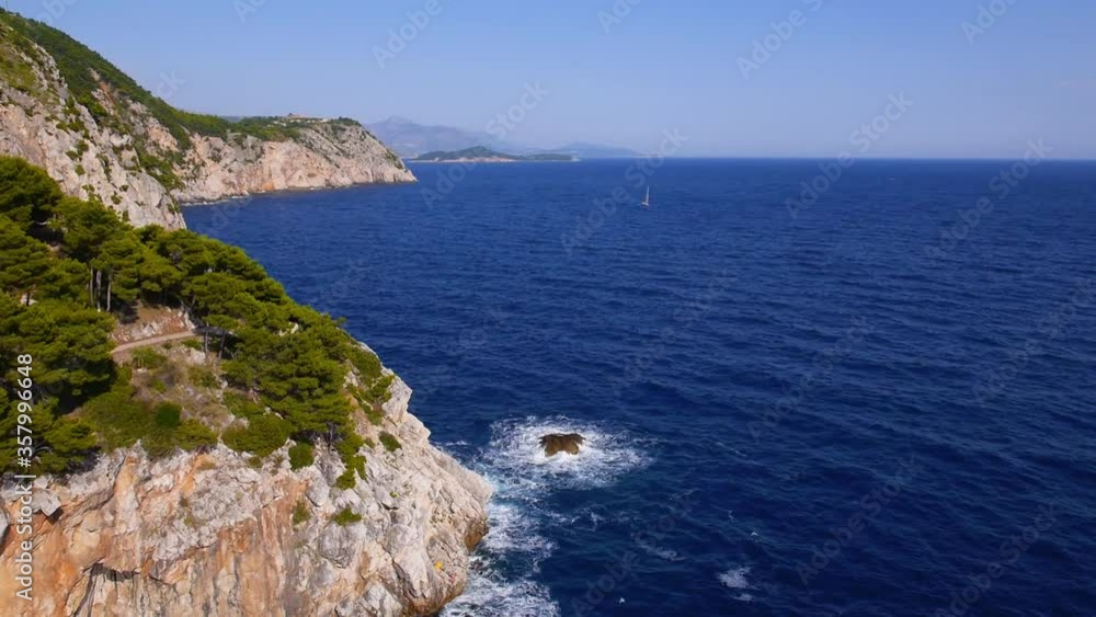 Dubrovnik Coast Sea Drone View from Above Dubrovnik Coast Sea Drone View from Above