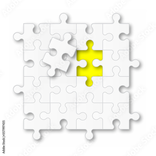 Set puzzle pieces. Texture mosaic background. Vector.