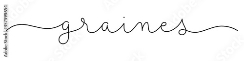 Calligraphie vecteur noir GRAINES