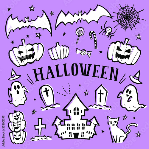 Halloween illustrations and vector material ハロウィンのイラスト・ベクター素材