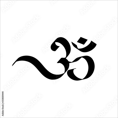 Om / Aum - symbol of Hinduism flat icon for apps and websites