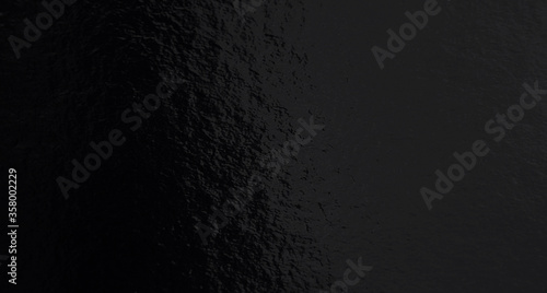 Black foil gradient texture background with uneven surface