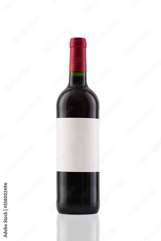 Bottle of red wine isolated on white Bottle of red wine isolated on white