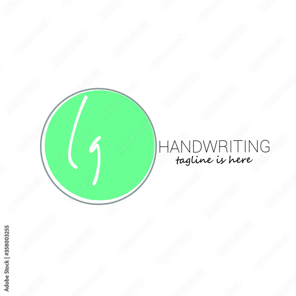 Lg initial handwriting logo vector Lg initial handwriting logo vector