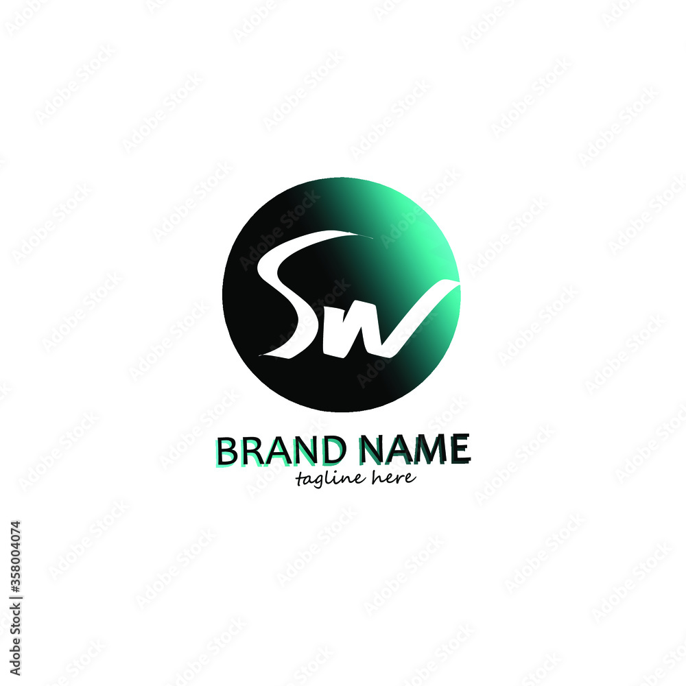 SN initial handwriting logo vector SN initial handwriting logo vector