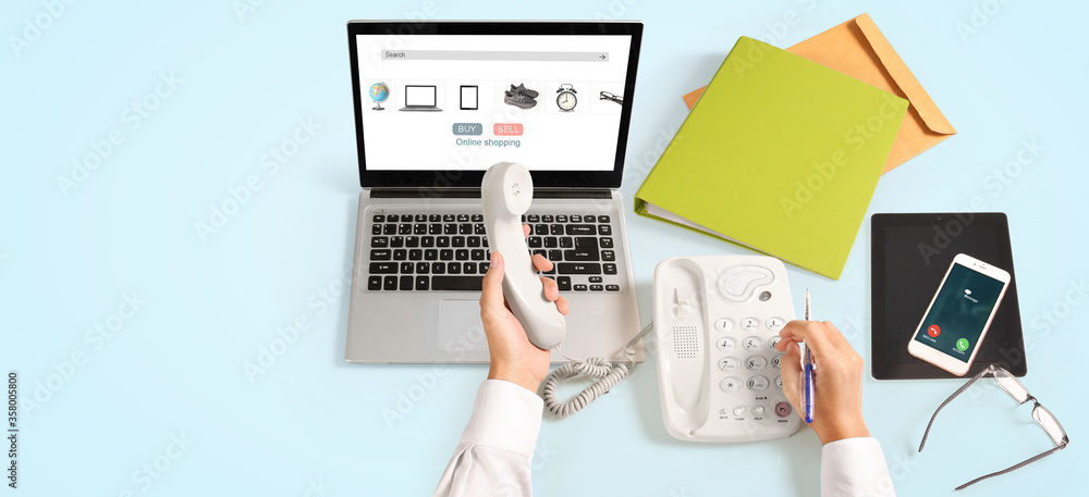 Business owner working. Online shopping SME entrepreneur Business owner working. Online shopping SME entrepreneur