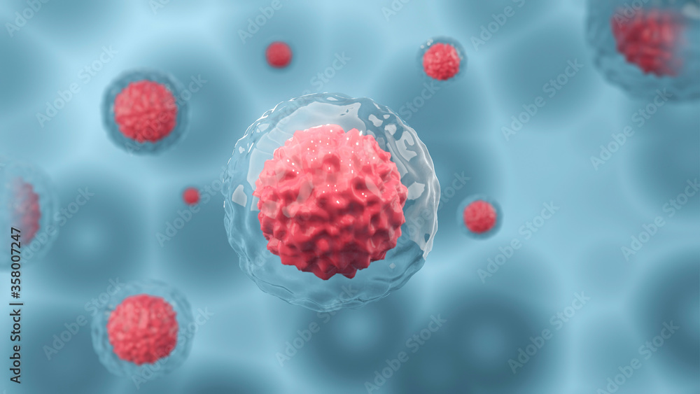 3d rendering of Embryonic stem cell or Human cell and Cellular therapy microscope background. 3d rendering of Embryonic stem cell or Human cell and Cellular therapy microscope background.