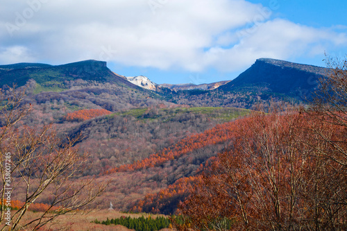 Mt. Azuma at autumn in Fukushima prefecture, Tohoku, Japan.