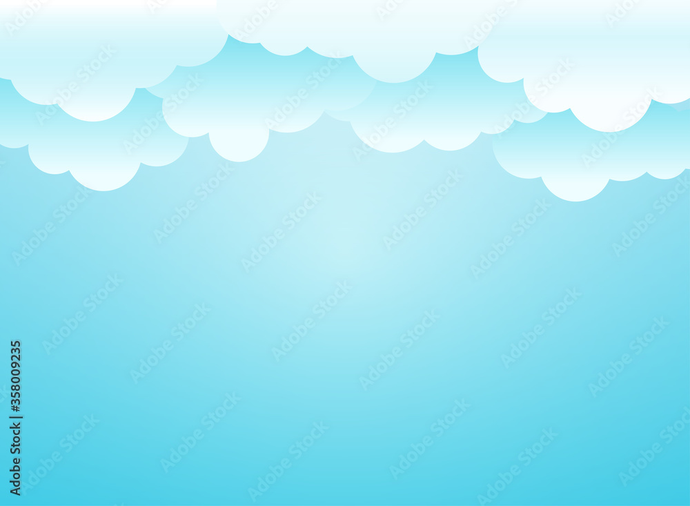 Clouds background. Vector wide horizontal illustration. Sky wallpaper Clouds background. Vector wide horizontal illustration. Sky wallpaper